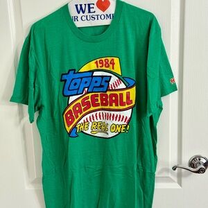 Topps Baseball Cards XL Green Tee. NWOT